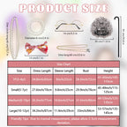 Kids Old Lady Costume for Girls Grandma Wigs Dress Glasses Necklace Granny Outfit 100 Days of School Cosplay Accessories (Medium)