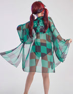 haikyuu Womens Cover up Swimsuit Anime Style Bathing Suit Japanese Cartoon Swimwear (Green, Small, s)