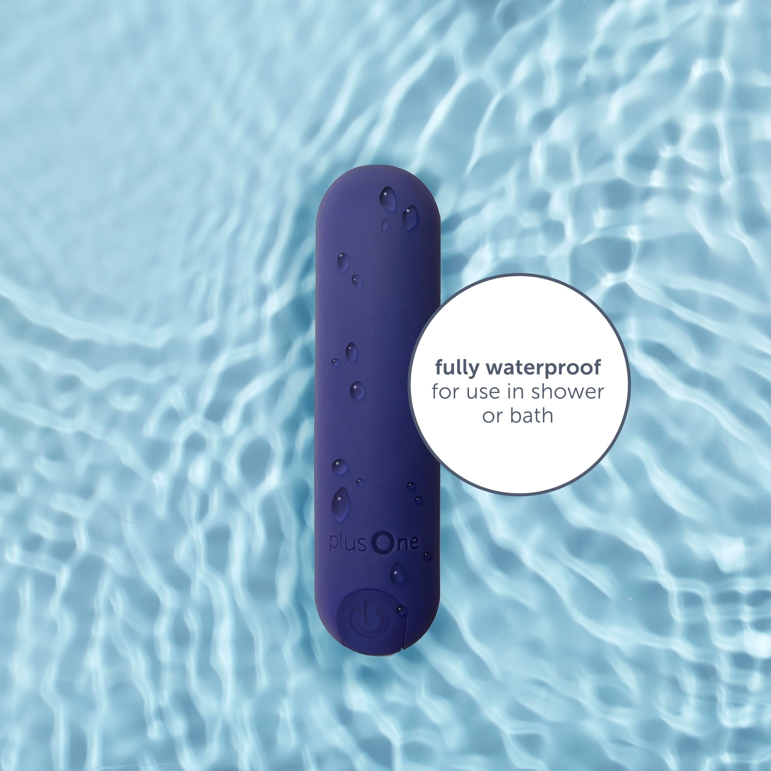 plusOne Bullet Vibrator for Women, Mini Vibrator Made of Body-Safe Silicone, Fully Waterproof, USB Rechargeable, Sex Toy Personal Massager with 10 Vibration Settings, Purple