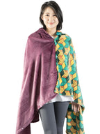 Hooded Wearable Blanket Hoodie Cosplay Cloak Shawl Wrap Nap Quilt 160x100 cm (63x40 in) (Red)