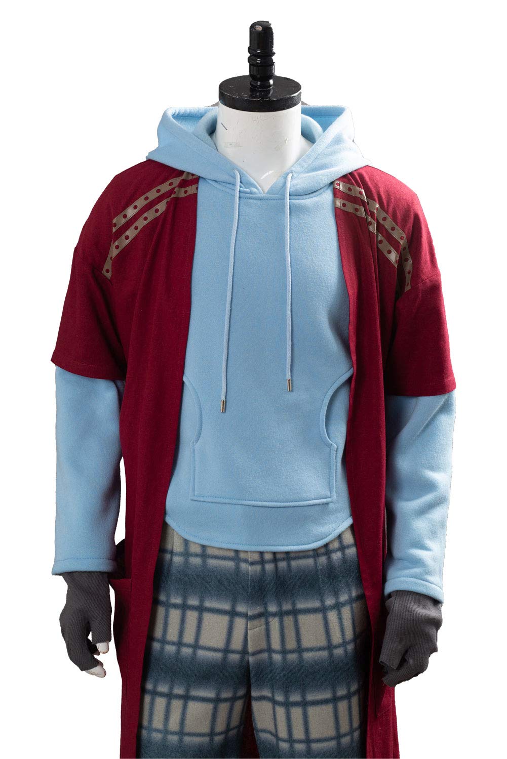 Pexlaxy Adult Mens Fat Cosplay Costume Casual Hoodie Suit Halloween Outfit Full Set,X-Large