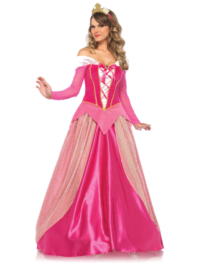 Leg Avenue Womens Classic Sleeping Beauty Princess Aurora Costume, LARGE, Pink Main Image