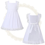 Kosgraiy Colonial Prairie Costume Dress for Girl,Kid Manor Maid Dress,Victorian Maid Costume,Girl Pilgrim Outfit,Black,S/120