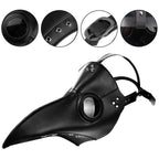 HAOSUN Plague Doctor Mask and Cloak Halloween Costumes for Men 3 in 1 Scary Masks for Adult