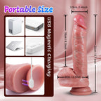 Thrusting Dildo Vibrator Sex Toys - Adult Toys Realistic Silicone Suction Cup Dildo with 7 Thrusting & 7 Vibrating for G-Spot Anal Stimulation, Strapless Strap-On Dildos Sex Toys & Games for Women