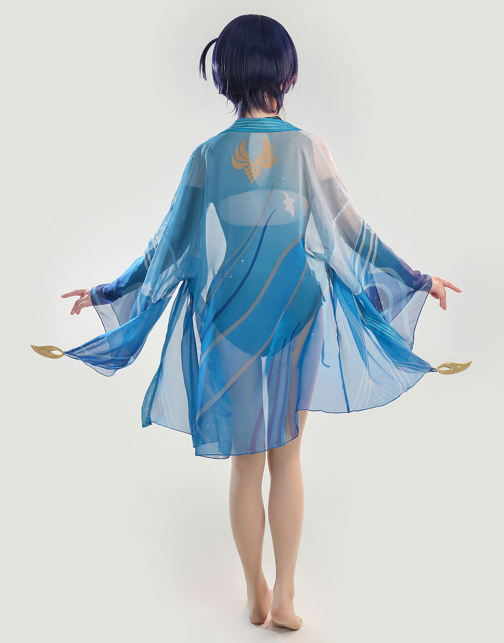 haikyuu Women Anime Derivative One Piece Swimsuit with Cover Up Criss Cross Lace-up Tummy Control Bathing Suit (as1, Alpha, m, Regular, Regular, Standard, Black)