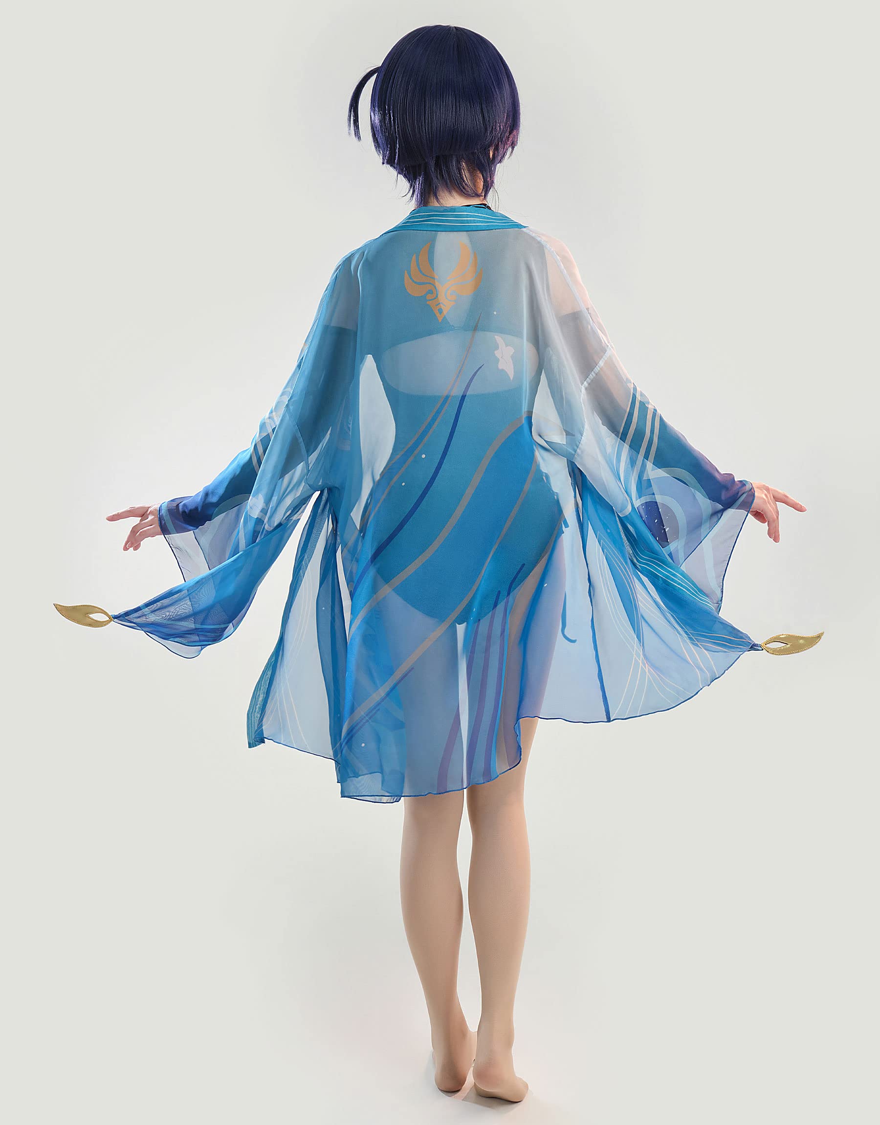 haikyuu Women Anime Derivative One Piece Swimsuit with Cover Up Criss Cross Lace-up Tummy Control Bathing Suit (as1, Alpha, m, Regular, Regular, Standard, Black)