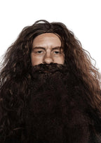 ALLAURA Compatible with Sonny Bono Wig – 60s 70s Men’s Short Brown Wig + Mustache for Hippie, Singer, TV Star, Cop, Detective Costumes – Liberty Duo, Limu & Doug, Uncle Rico, Retro Halloween Outfit