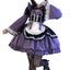Cuteighteen Women Lolita Princess Dress Kawaii Bow Decor Apron Maid Outfit Fancy Anime Party Cosplay Costume (Black Purple, Medium)