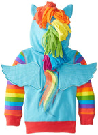 My Little Pony Girls' Rainbow Dash Cosplay Hoodie, Rainbow Dash, 8-10