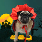 QIYADIN Pet Halloween Vampire Baron Cloak, Festival Cosplay Robe, Pet Halloween Costume Clothes Suit for Medium and Large Cats and Dogs