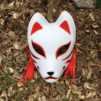 YangYong Fox Cosplay Mask for Masquerade Ball Party Halloween, Japanese Kitsune Kabuki (G)