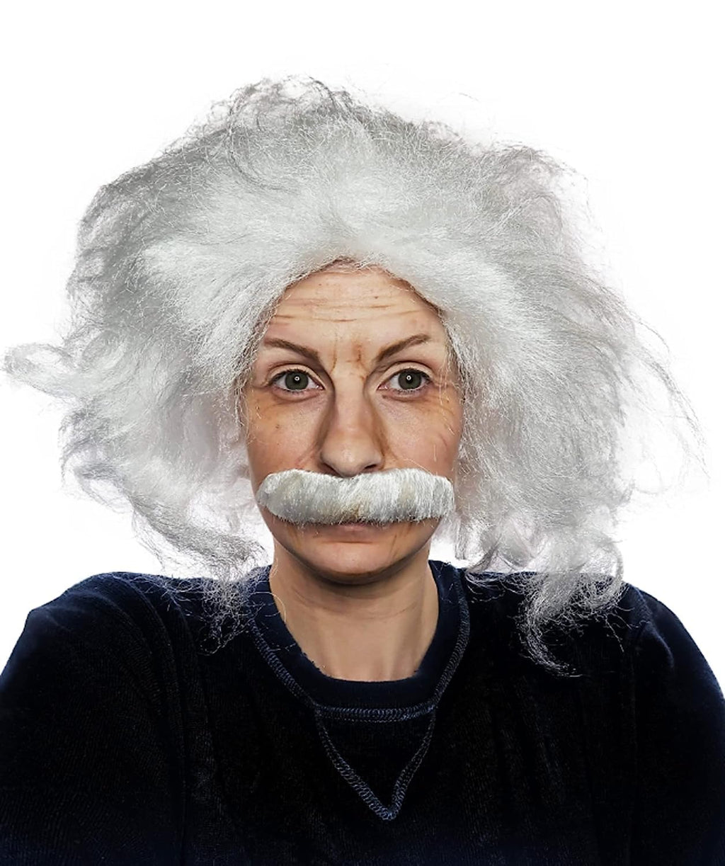 ALLAURA Compatible with Sonny Bono Wig – 60s 70s Men’s Short Brown Wig + Mustache for Hippie, Singer, TV Star, Cop, Detective Costumes – Liberty Duo, Limu & Doug, Uncle Rico, Retro Halloween Outfit