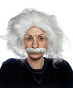 ALLAURA Compatible with Sonny Bono Wig – 60s 70s Men’s Short Brown Wig + Mustache for Hippie, Singer, TV Star, Cop, Detective Costumes – Liberty Duo, Limu & Doug, Uncle Rico, Retro Halloween Outfit