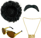 70s Outfits for Men 6 Pcs Disco Outfit Retro Costume with Bell Bottom Pants