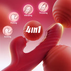 Vibrator Thrusting Dildo for Women Toendi G Spot Rose Toy Clitoral Stimulator Sex Toys Dildos Vibrator with 10 Vibration 7 Thrust Mode with Licking, Rabbit Vibrators Adult Sex Toy Couple AI Sync Games