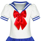 Sunny Fashion Girls Dress Sailor School Uniform Navy Suit Size 10