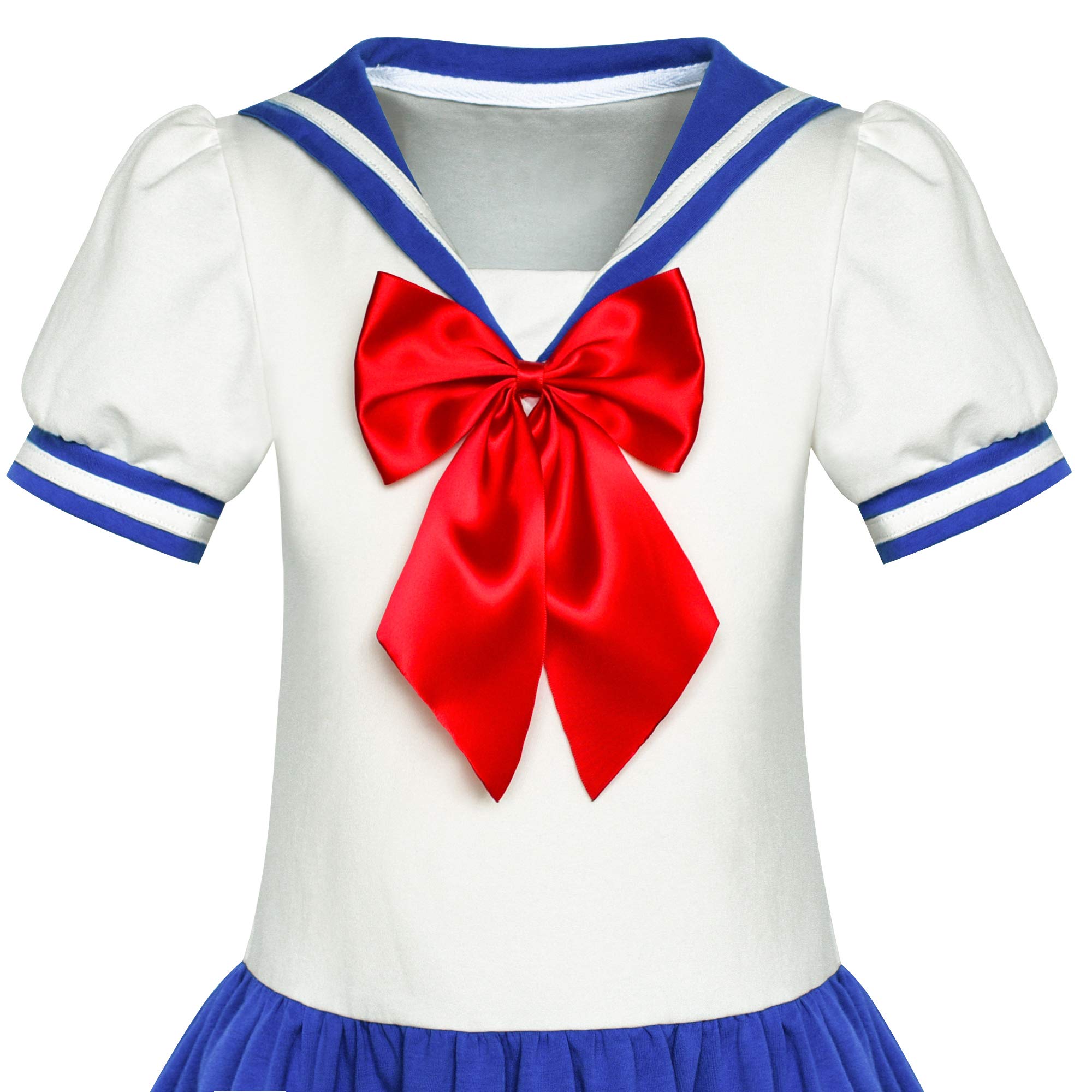 Sunny Fashion Girls Dress Sailor School Uniform Navy Suit Size 10