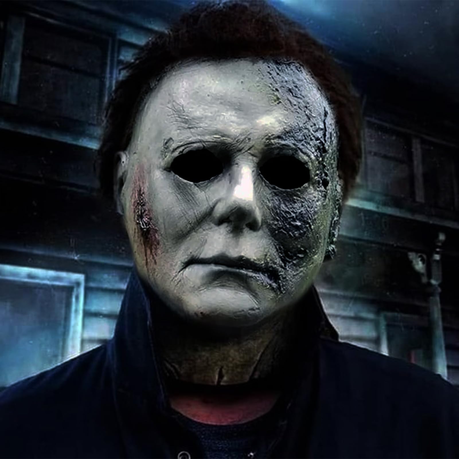 Halloween Horror Movie Cosplay Mask, For Michael Myers Cosplay Mask, High-Detail Design Latex Full Head Masks for Masquerade, Party & Horror Themed Events, Scary Slasher Costume Prop for Adults
