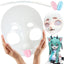 Liokoon Fursuit Head Base Furry Therian Mask, 3D Printed DIY Plastic Face Mask Anime Cosplay Props for Kawaii Cosplay (Clear)