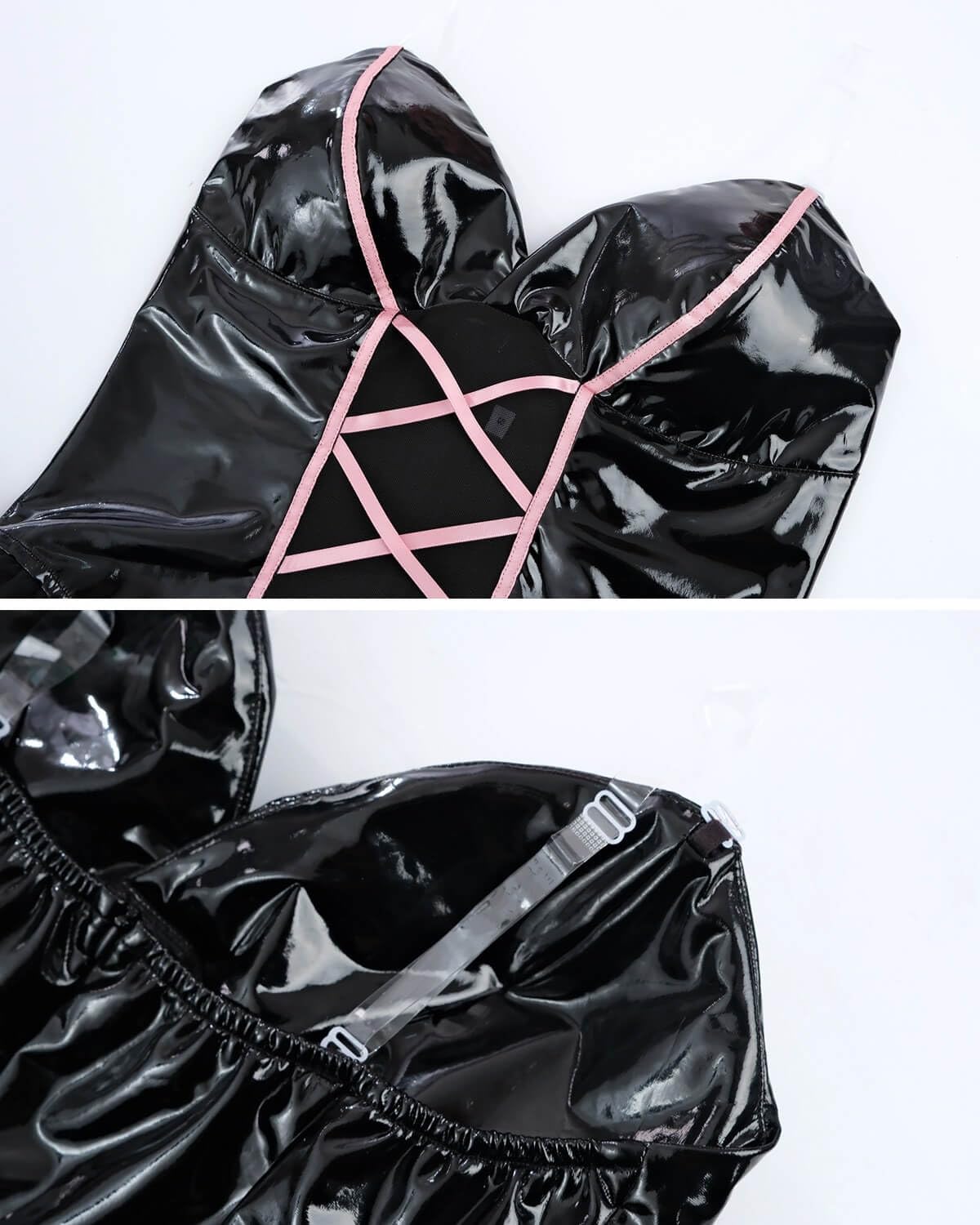 Nuoqi Black Womens Bunny Costume Bunny Girl Cosplay Suit Adult Halloween Outfit XXL