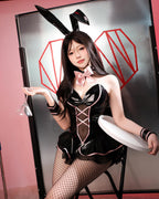 Nuoqi Black Womens Bunny Costume Bunny Girl Cosplay Suit Adult Halloween Outfit XXL
