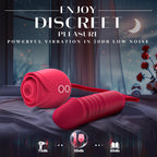 Vibrator Dildo Sex Toys for Women - MOOLIGIRL Rose Sex Toy with Thrusting G Spot Vibrators & 10 Sucking Modes for Clitoral Nipple Stimulation Anal Double-Ended Dildos Adult Sex Toys Games for Couples