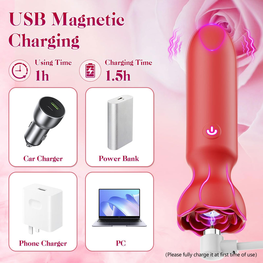 Mini Bullet Vibrator Adult Toys - Vibrators App Controlled Female Sex Toys with 9 Vibration Modes, Lipstick G Spot Dildo Clitoral Vibrator, Long Distance Discreet Vibrator for Women & Couples (Pink)