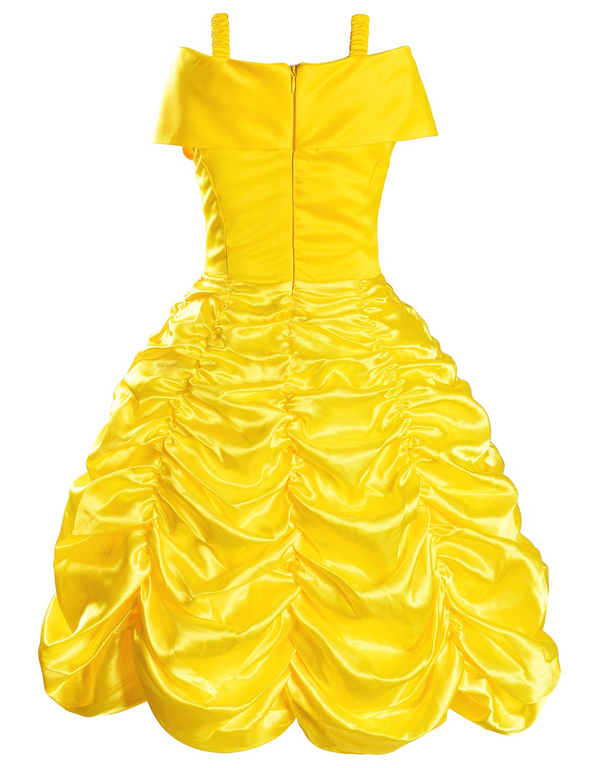 Princess Costume for Girls Birthday Party Fancy Dress Up with Accessories(Crown+Wand+Earrings+Gloves)