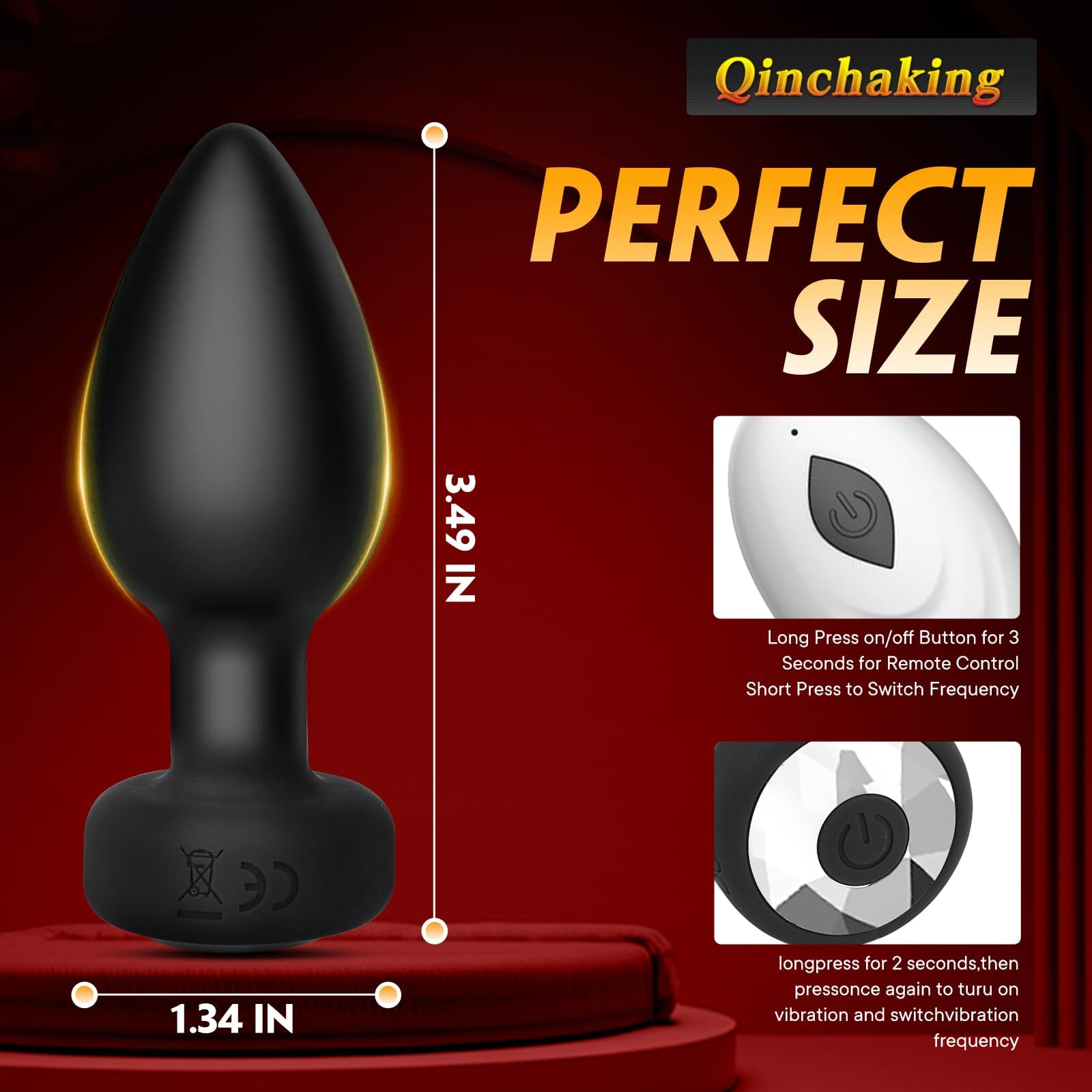 Anal Plug Adult Sex Toy,Adult Sex Toys and Games for Men Women,Wireless Remote Control 10 Frequency Vibration,Small Butt Plug for Female Male Prostate Massage Vibrating Anal Sex Toys for Men,Black
