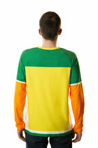 Cosplaya Soccer Long Sleeve Shirt for Mens - Men Women Teens Jersey Tee Cosplay Halloween Christmas Costumes, XL Yellow Green