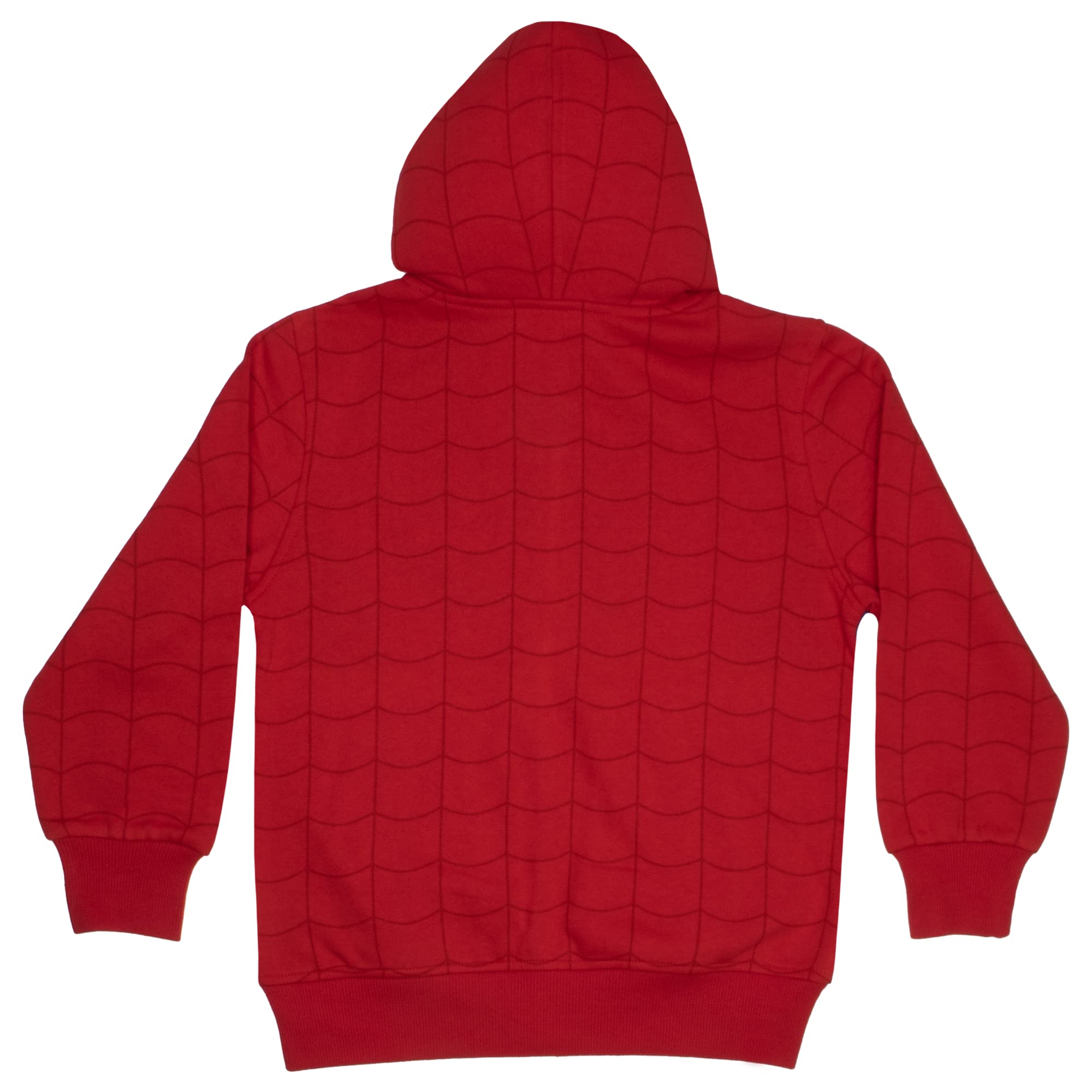 Marvel Super Heroes Hero Boys Zip-Up Fashion Hoodie Sweatshirt for Kids (Red, 10/12)