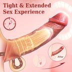 Penis Sleeve Cock Sleeve Vibrator - FYSHAVO 5IN1 Realistic Adult Male Sex Toys for Men Penis Extender Vibrating Cock Ring, Smart App & Remote Control, Elastic Penis Ring to Enlarge for Men Couples