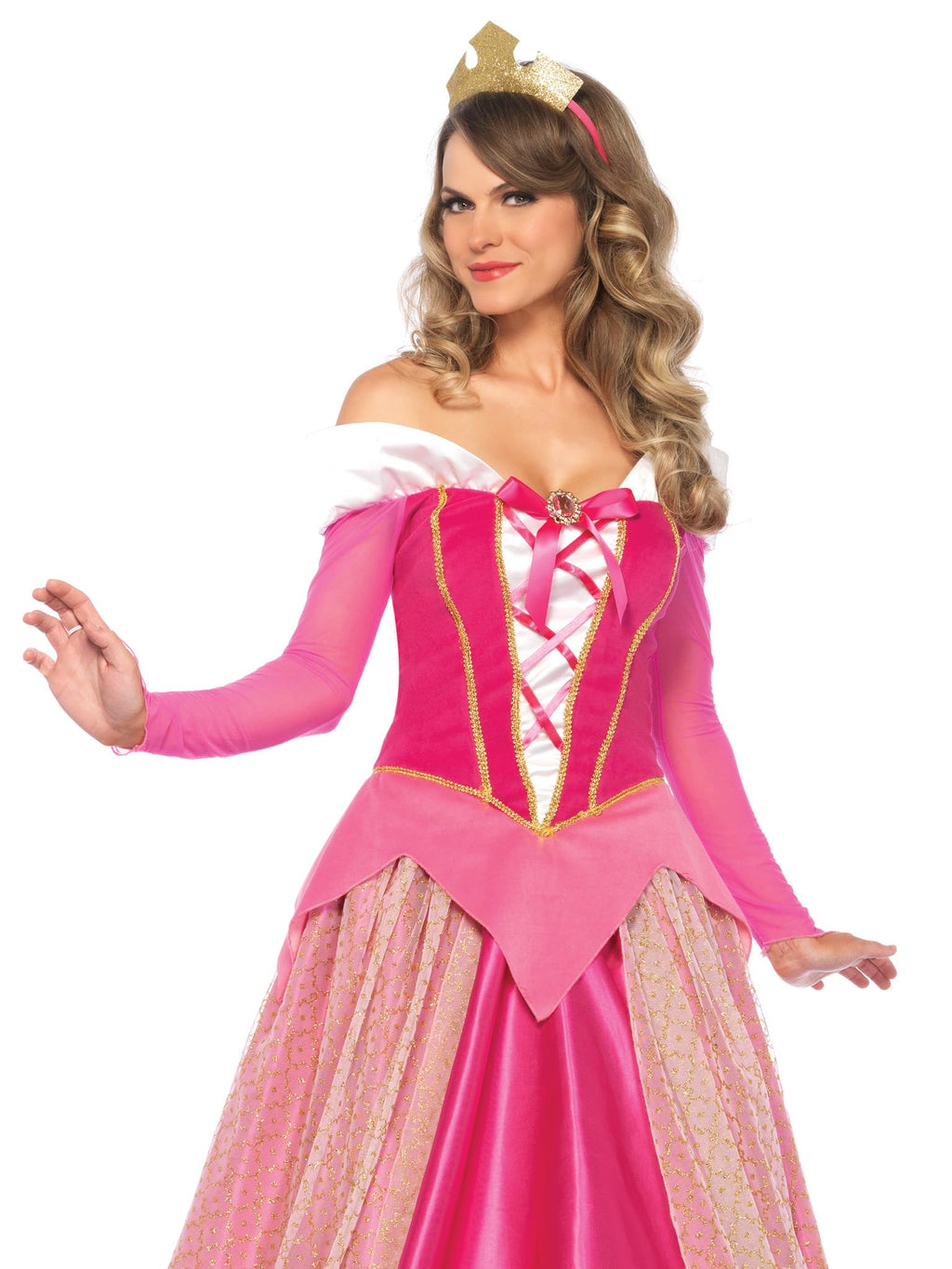 Leg Avenue Womens Classic Sleeping Beauty Princess Aurora Costume, LARGE, Pink