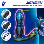 BEISAR Prostate Massager Anal Vibrator Thrusting Vibrating 7 Modes with Cock Ring Anal Plug Anal Sex Toys P Spot Massager Male Sex Toys for Men Enema Dildos Women Couples Remote Control Anal Beads