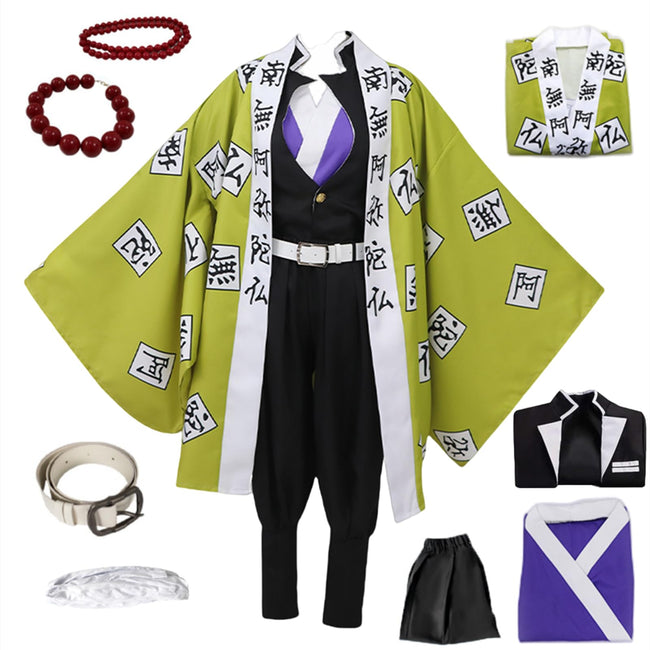 Buyoem Himejima Gyoumei Cosplay Costume Himejima Gyoumei Kimono Uniform Outfit Halloween Accessories Full Set Hover Image