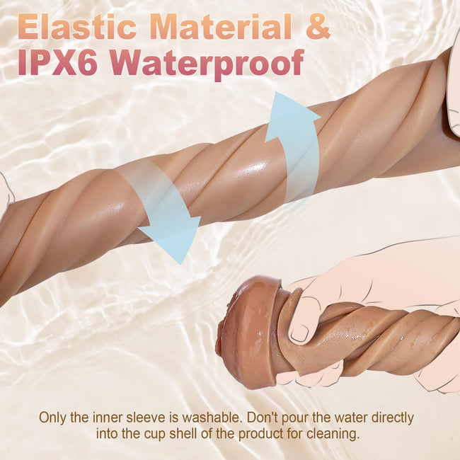 Vibrating Male Masturbator Sex Toys for Men, Male Sex Toys Realistic Textured Pocket Pussy Mens Stroker with 10 Vibration Mode, Hands-Free Blowjob Machine Masturbators for Penis Training &Men Pleasure Main Image