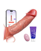 Penis Sleeve Cock Sleeve Vibrator - FYSHAVO 5IN1 Realistic Adult Male Sex Toys for Men Penis Extender Vibrating Cock Ring, Smart App & Remote Control, Elastic Penis Ring to Enlarge for Men Couples