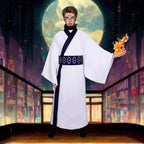 yyleasar Ryomen Sukuna Kimono Halloween Outfit Anime Cosplay Costume Men Robe Uniform Full Set for Dressing With socks obi sticker wig (S)