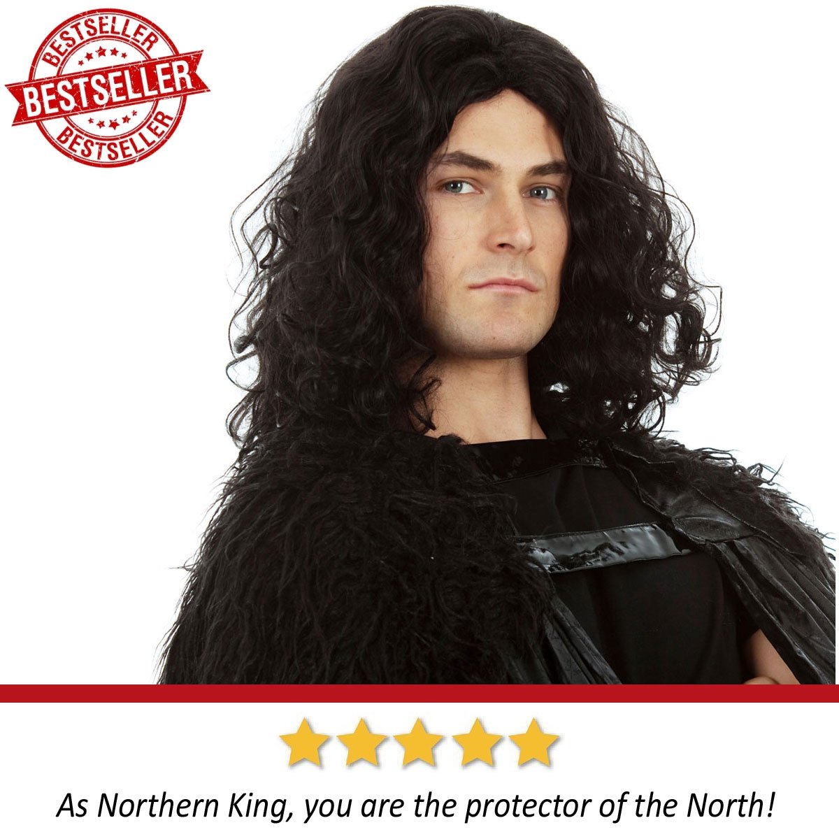 ALLAURA Compatible with Sonny Bono Wig – 60s 70s Men’s Short Brown Wig + Mustache for Hippie, Singer, TV Star, Cop, Detective Costumes – Liberty Duo, Limu & Doug, Uncle Rico, Retro Halloween Outfit