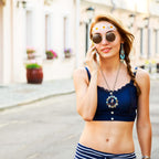 Hicarer Hippie Costume Accessories Include Sunglasses, Peace Sign Necklace, Boho Headband and Earring for 60s 70s Party