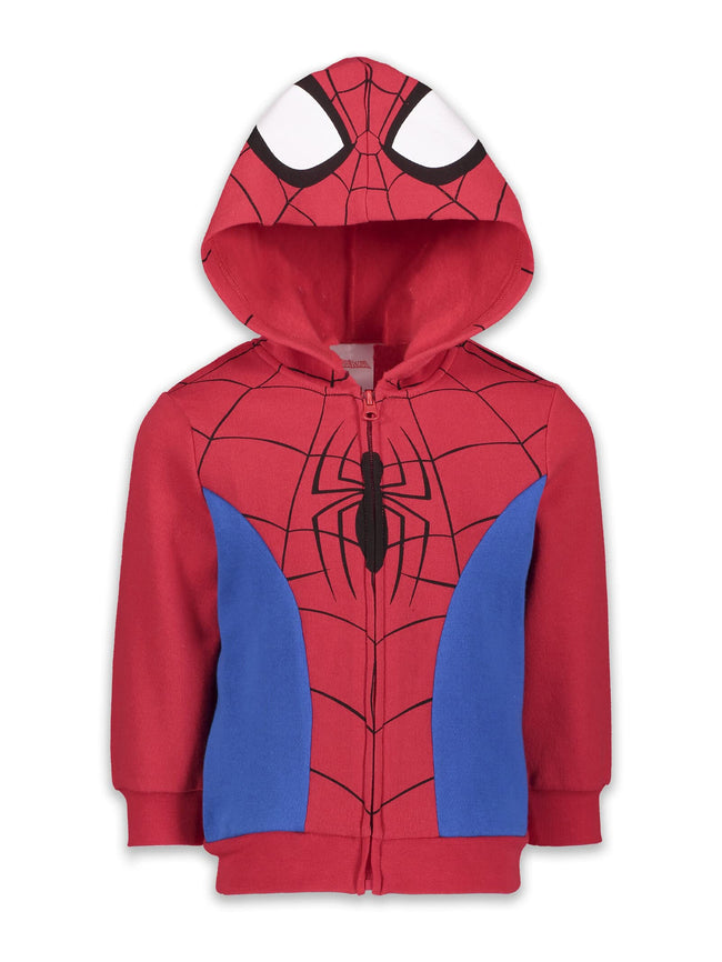 Marvel Spiderman Venom Spiderverse Boys Fleece Zip-up Hoodie White Hover Image