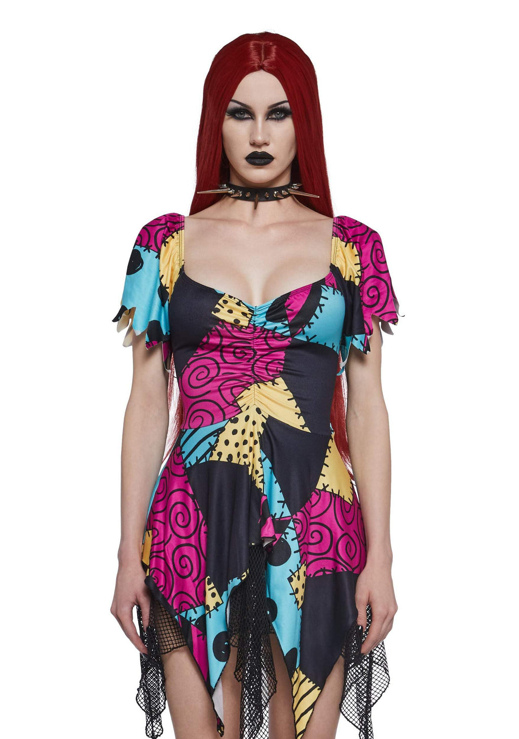 Dolls Kill Nightmare Sally Rag Doll Costume Dress – Halloween Colorblock Dress by Trickz N' Treatz, XX-Large