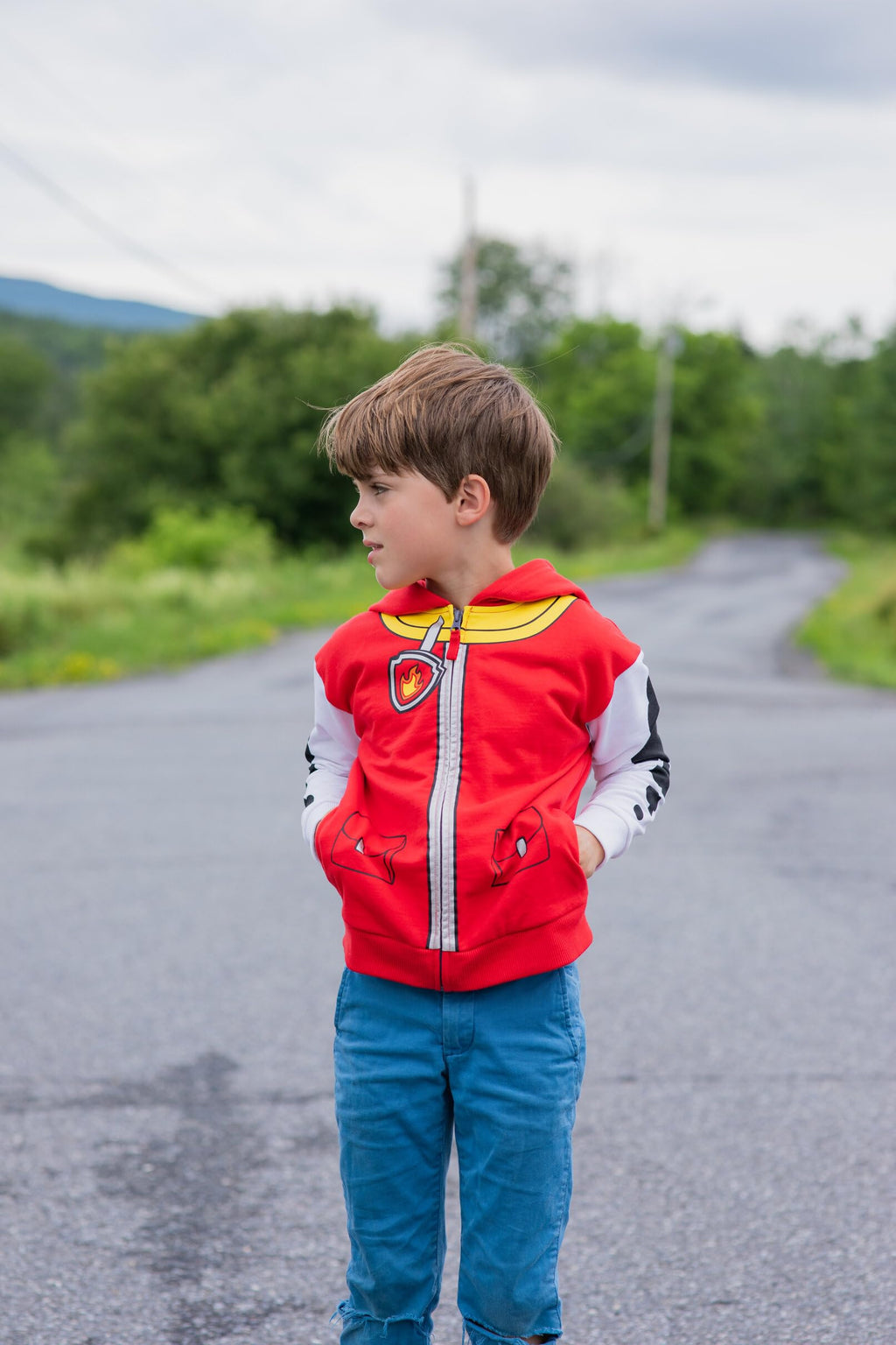 Paw Patrol Marshall Little Boys Fleece Zip Up Cosplay Hoodie 6
