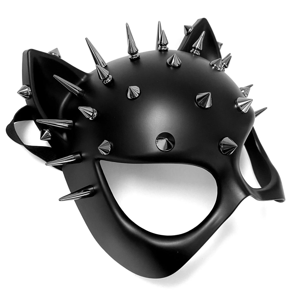 MasqStudio Red Black Cat Woman Dress up Cosplay Party Masquerade Mask Spiky Halloween (Black)