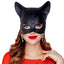 Elemirance Cat Mask for Women, Women's Cat Half Face Masks for Halloween Masquerade Cosplay Party Props - Large