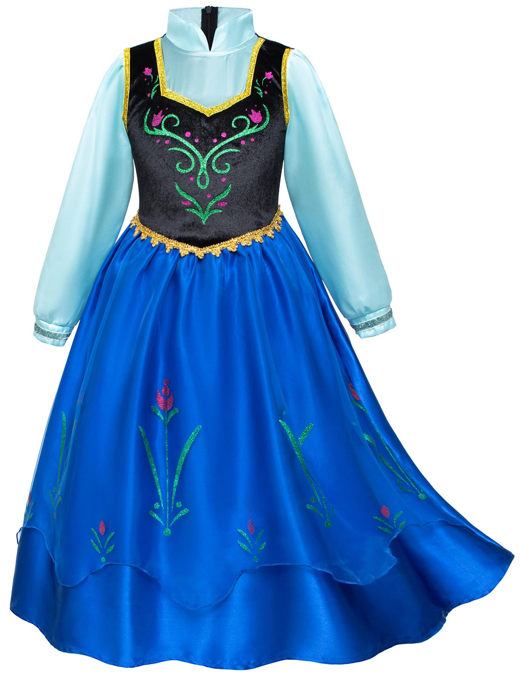 Princess Costumes Birthday Party Dress Up for Little Girls/Long Sleeve with Cape