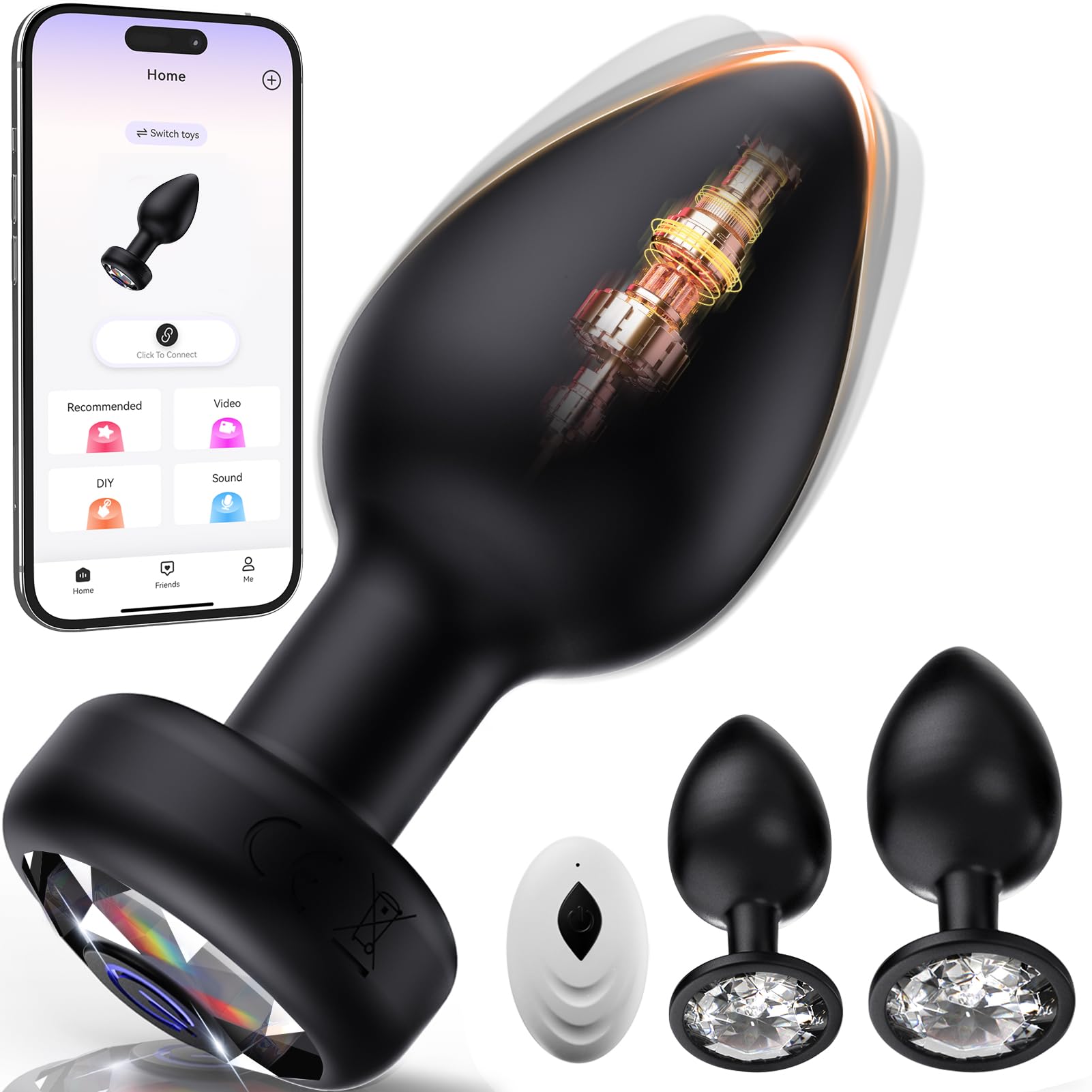 Anal Plug Vibrating Butt Plug, Adult Sex Toys 3PCS Silicone Anal Plugs, Anal Sex Toys with Remote Control 10 Vibrating Vibrator for Men, Anal Toys Adult Sex Toy & Games Prostate Massager