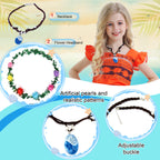 AmzBarley Halloween Dress up Toddler Girls Princess Costume Fancy Party Cosplay Outfit Little Kids Holiday Skirt Sets with Necklace and Flower Headband Orange Size 3T(2-3Years)