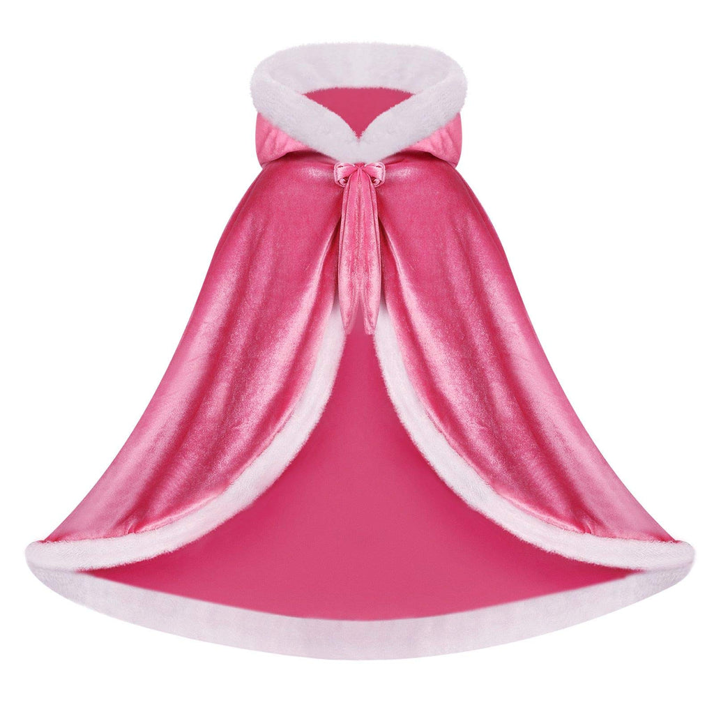 Girls Dress Up Hodded Cape Toddler Costume for Princess Cloaks